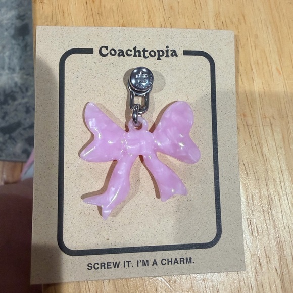 Coach Handbags - Low Start Coach Pink Bow Charm